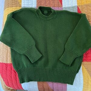 SOLD***  jumper sweater in Pine green cotton oversized pullover